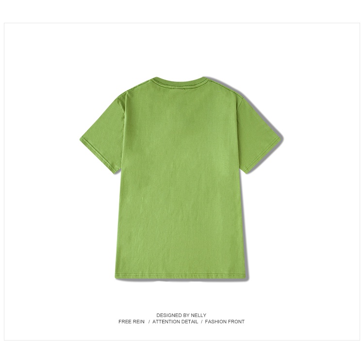 Áo phông Nelly Heybig tay ngắn trơn màu xanh lá cây