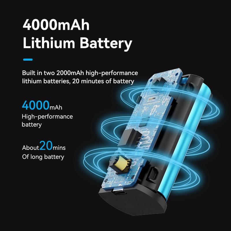 VENTION Máy Hút Bụi Xe Hơi / Nhà Ở / Văn Phòng Không Dây Có Giác Hút Mạnh 5000Pa 4000mAh Có Thể Gập Lại
