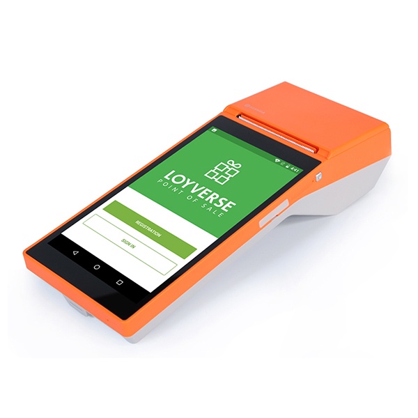 Máy tính tiền POS cầm tay Scangle SP01 In Từ app Kiotviet, posapp, pos365