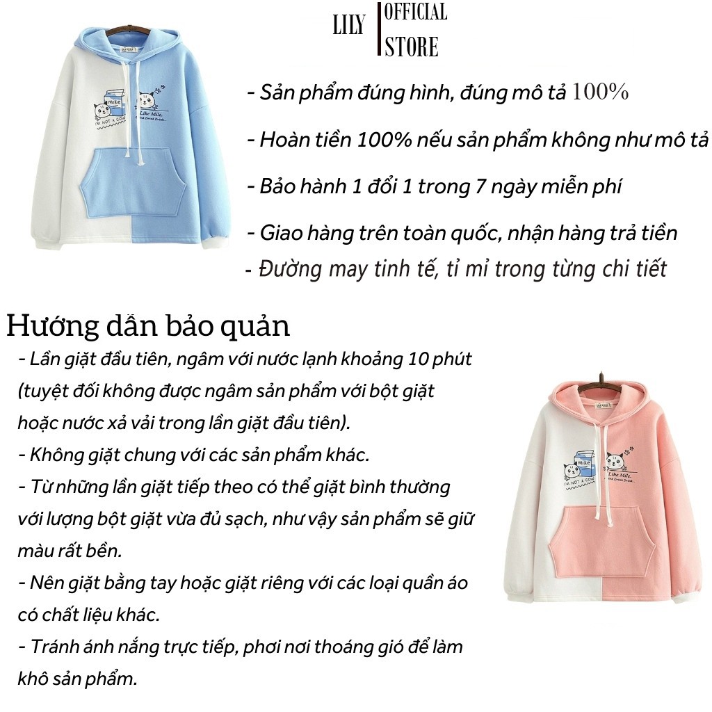 Áo khoác nỉ Hoodie KN22 trần bông cao cấp phối 2 màu, form unisex cho nam và nữ trẻ trung