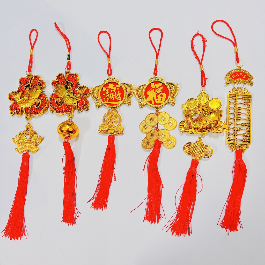 Phụ kiện dây treo cây kiểng ngày tết rước lộc, may mắn vào nhà nhiều mẫu xinh lung linh