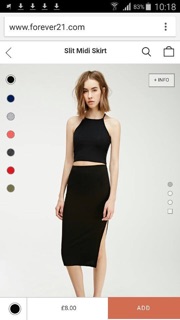 Chân váy thun xẻ tà hiệu FOREVER21