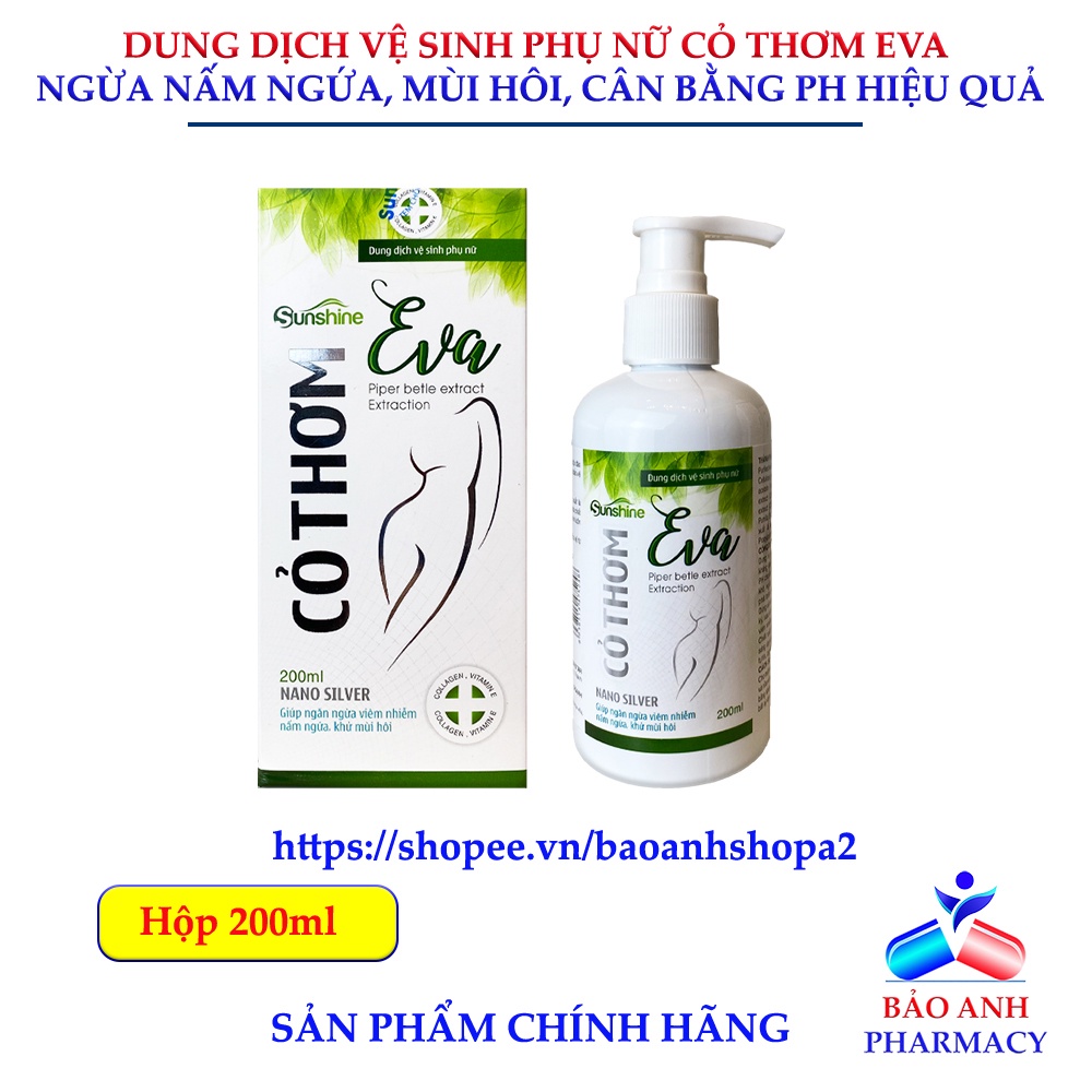 Dung dịch vệ sinh thảo dược Cỏ thơm EVA – Chứa Nano Bạc và dịch chiết thảo dược, Trầu Không, Trà Xanh sử dụng hàng ngày