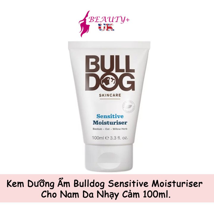 Kem Dưỡng Ẩm Bulldog Sensitive Moisturiser Cho Nam Da Nhạy Cảm 100ml