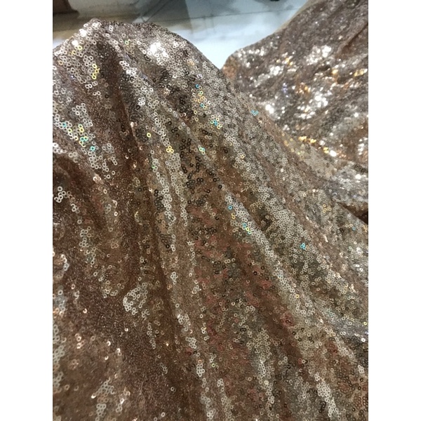 Vải Kim Sa màu vàng đồng cao cấp lộng lẫy đẹp sang (khổ 1m5)may đầm váy dạ hội ,đầm body