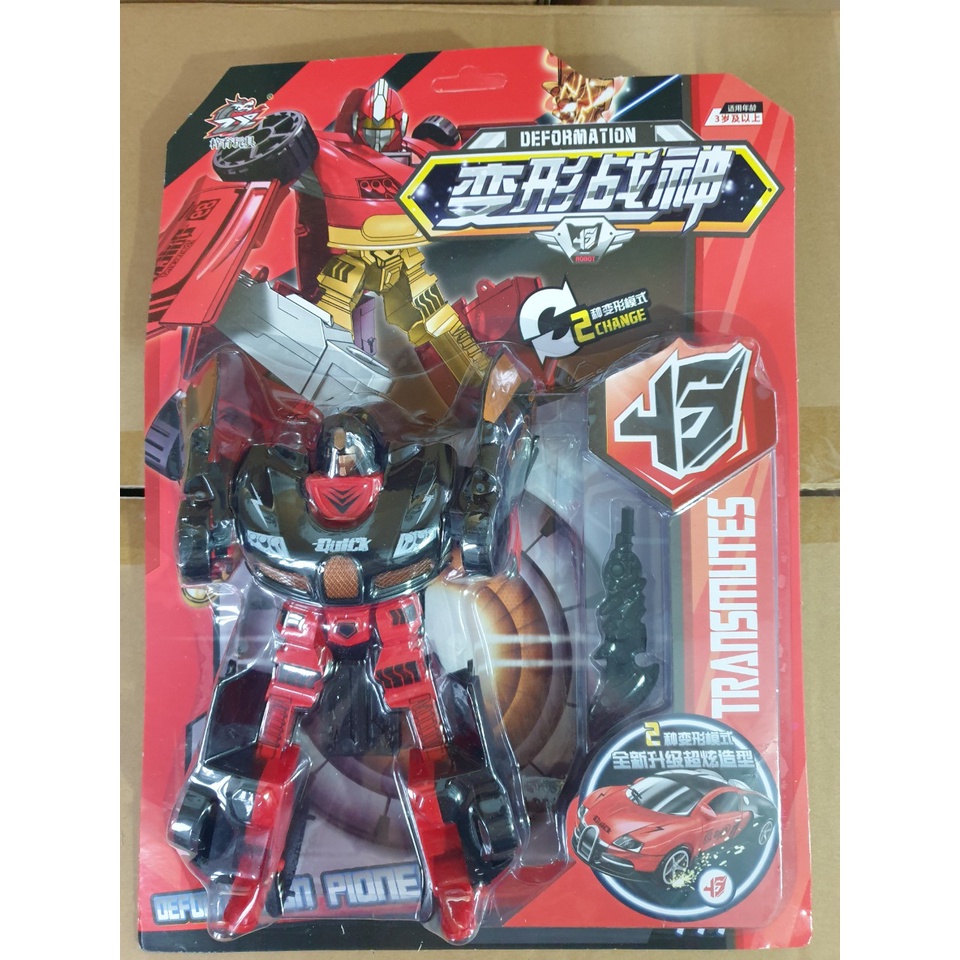 Đồ chơi biến hình - Siêu nhân robot biến hình siêu xe loại to nhựa tốt