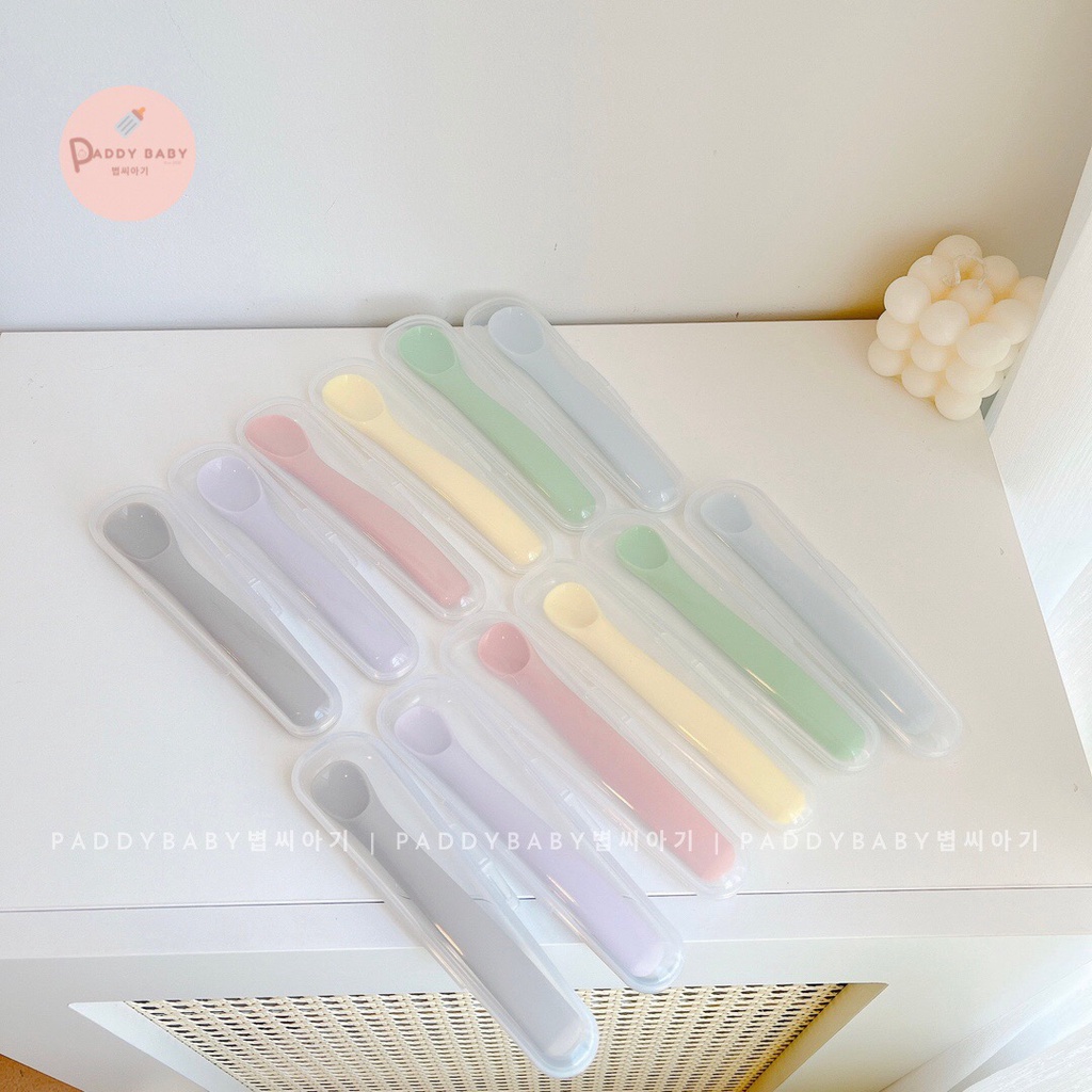 THÌA MUỖNG ĂN DẶM SILICON DAILYLIKE BONBON HÀN QUỐC CHO BÉ &lt;CÓ SẴN&gt;