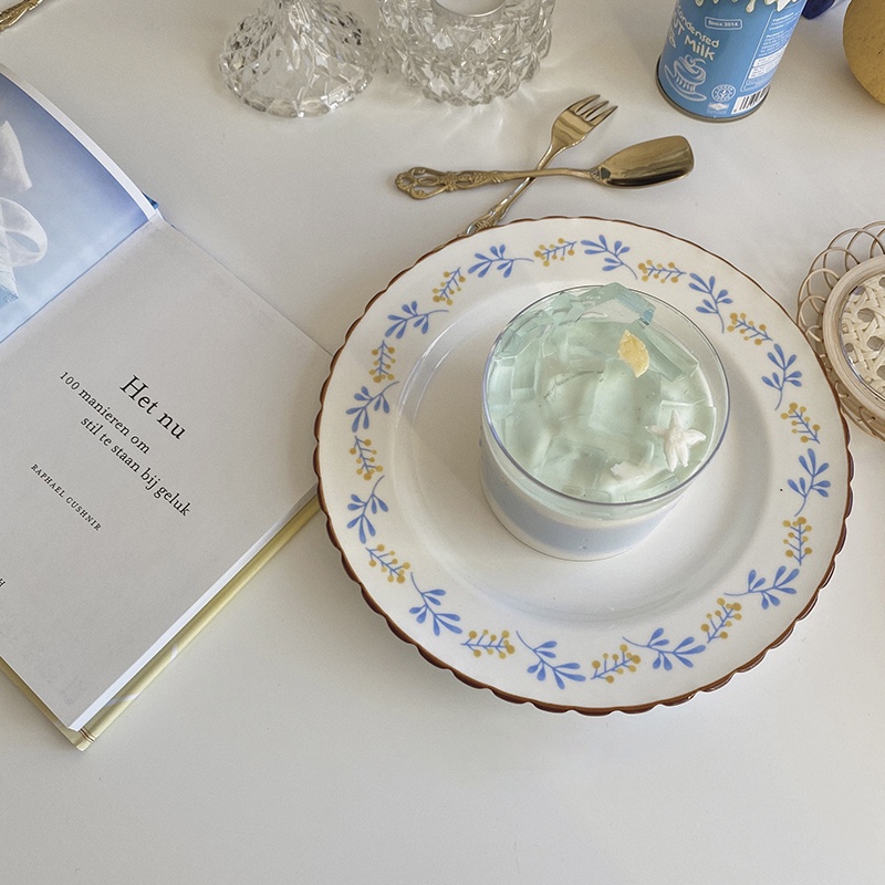 THANH LÍ Đĩa sứ hoa nhí vintage tráng men cổ điển, dĩa bàn ăn, trang trí phòng bếp - Back to 90s