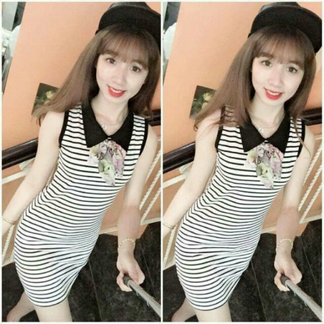 Đầm body kèm nơ rời