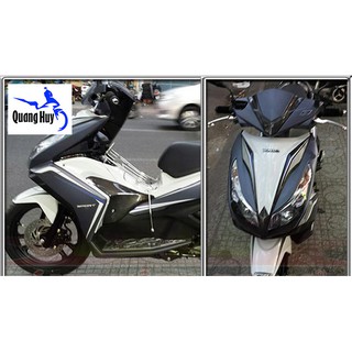 Tem trùm air blade trắng xám đời 2013-2014-2015, độ team trùm ab dán phủ dàn áo xe xám trắng rẻ đẹp