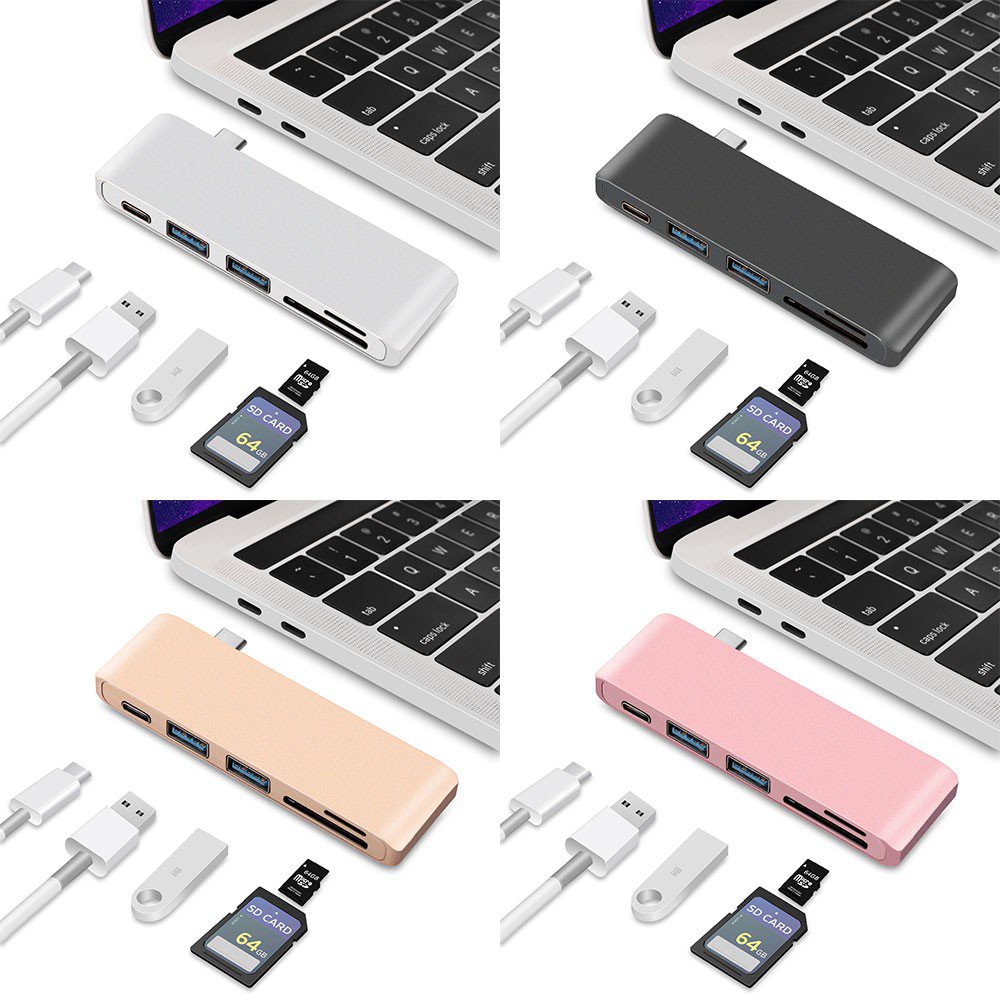 【Tất Cả Đều Tại Chỗ】Hub chuyển đổi đọc thẻ Type C sang USB 3.0 Cho MacBook Pro 13 15 Mac Air 13.3 A1932 2018 2019 A2159 
