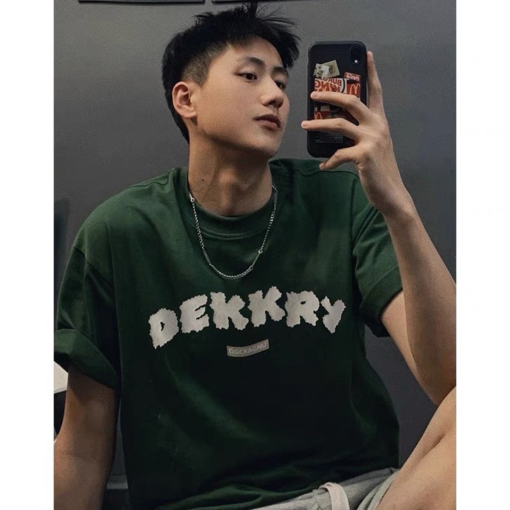 Áo Thun Tay Lỡ DEKKRS Cotton Nhung, Áo Phông Dáng Rộng Mẫu Mới 2022 CAMSTORE M10