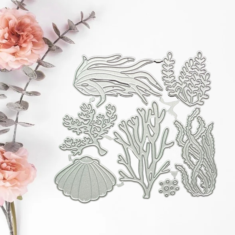 Khuôn cắt thẻ trang trí album hình cây thủy sinh bằng kim loại