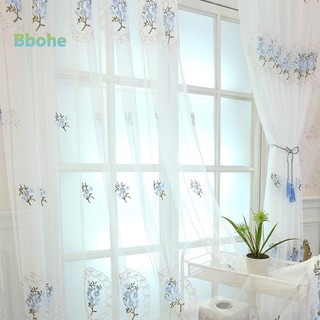 Rèm cửa vải mỏng in hoa lãng mạn