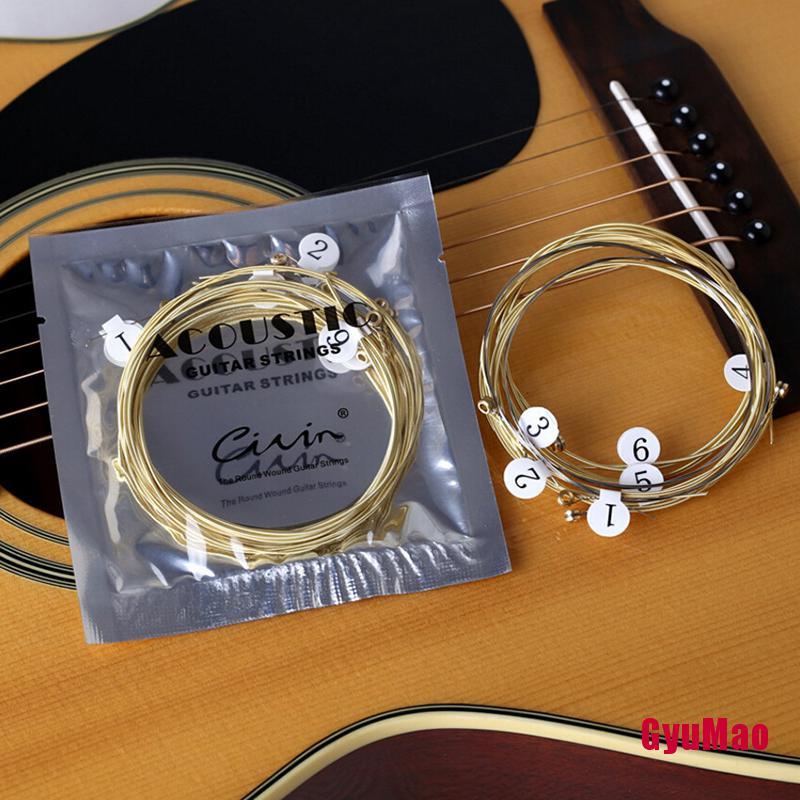Set 6 Dây Đàn Guitar Bằng Thép Đồng Thau Đầu Lục Giác HDY