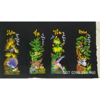 Combo 2 bộ tứ quý thêu sẵn