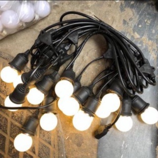 Dây đèn trang trí ngoài trời shopvinsen, 5m 10 đuôi, 10m 15 đuôi, 10m 20 đuôi, chống nước, lõi đồng cao cấp