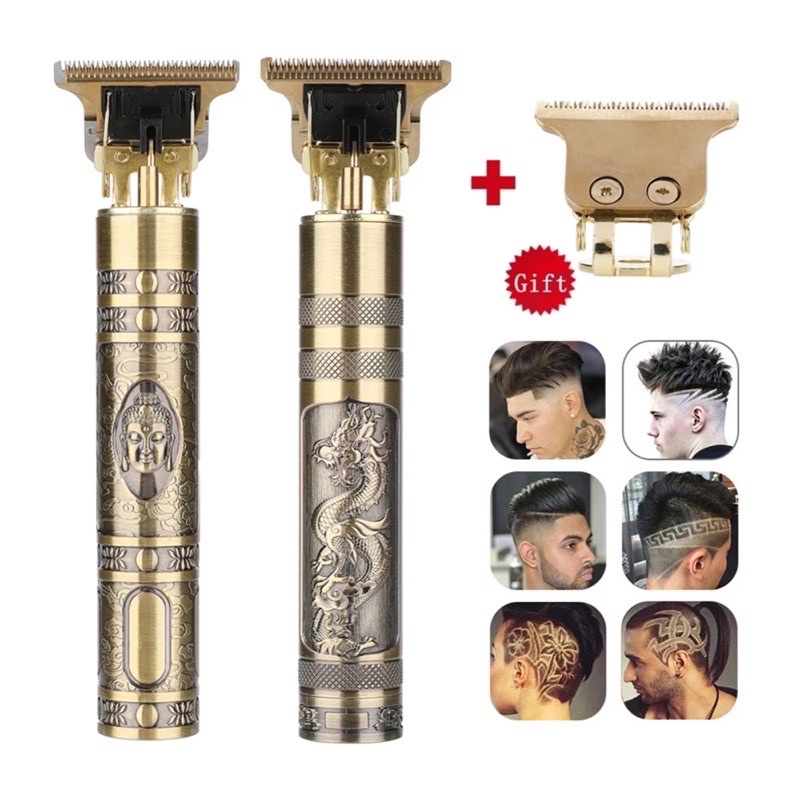 Tông đơ cắt tóc mini thân đồng, máy cạo râu, nhỏ gọn, tiện lợi dễ dùng sạc cổng usb thời gian sử dụng