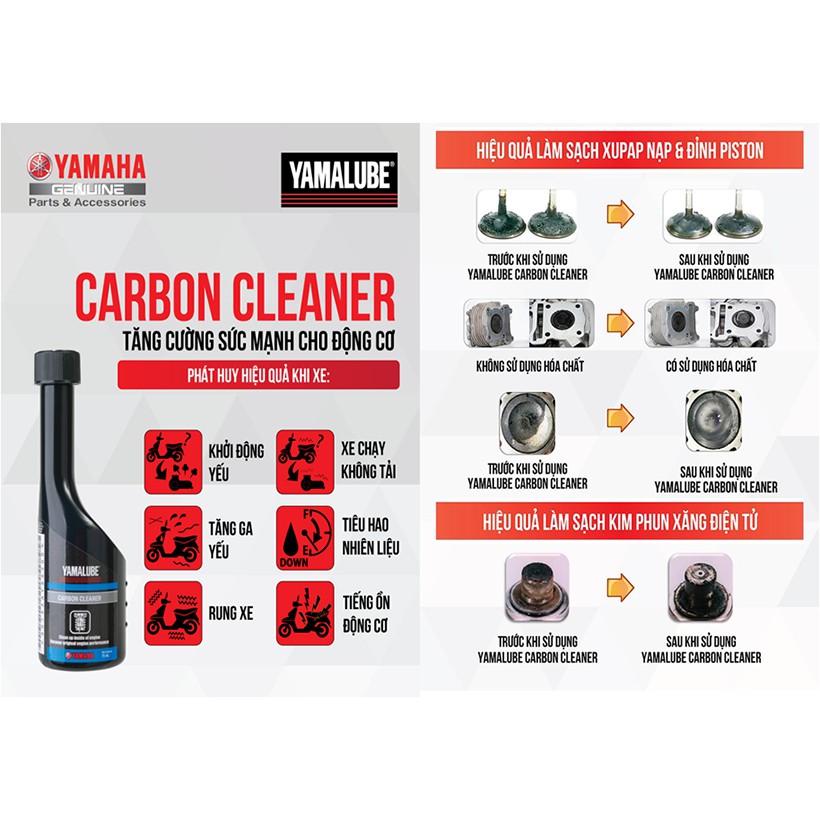 [Chính Hãng] Dung dịch vệ sinh buồng đốt, kim phun Yamaha Carbon Cleaner 75ml NKLUBE