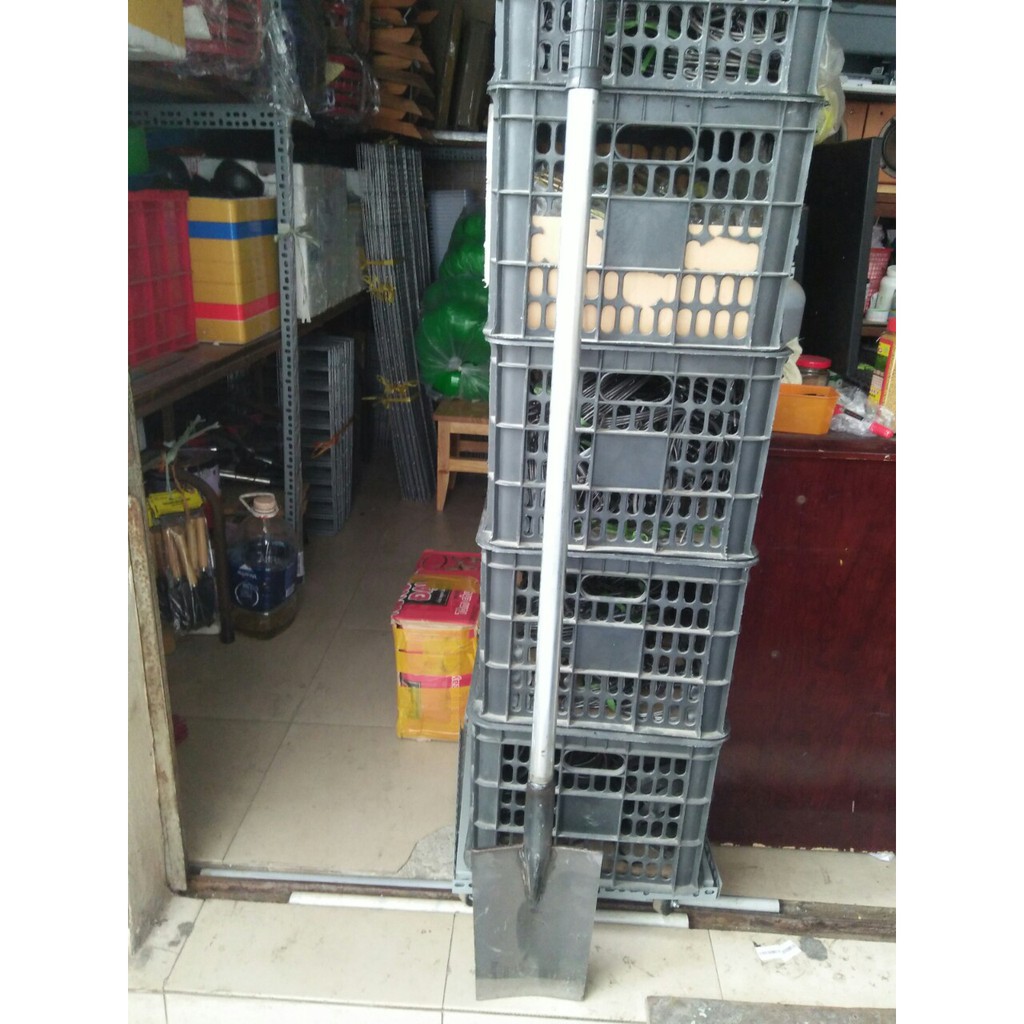 Xẻng Thuổng Đào Đất Làm Vườn, Xắn Đất , Bứng Gốc  Cây Cán Sắt Dài 130 CM
