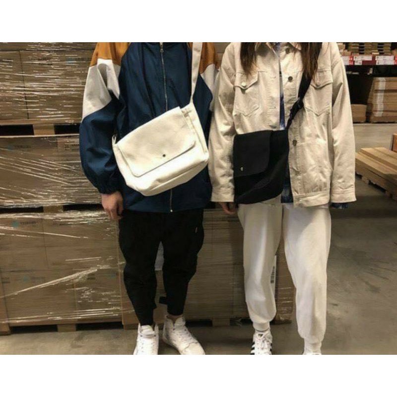 [ SALE ] Túi Tote Đeo Chéo Unisex Nam Nữ, Phong Cách Hàn Quốc