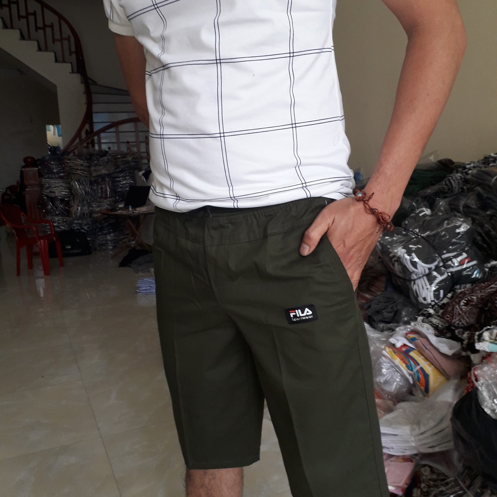 Quần short kaki nam. Màu Rêu