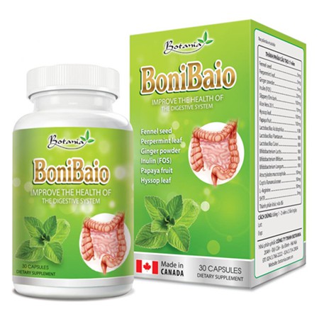 BoniBaio + giúp bổ sung vi khuẩn có lợi, hỗ trợ cân bằng hệ vi sinh đường ruột và tăng cường sức khỏe hệ tiêu hóa (lọ 30