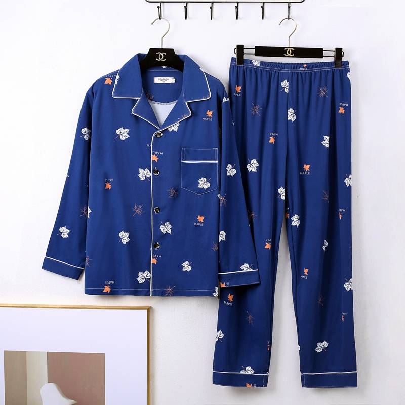 Đồ ngủ pijama cao cấp tay áo dài phù hợp với bốn mùa thời trang cho nam