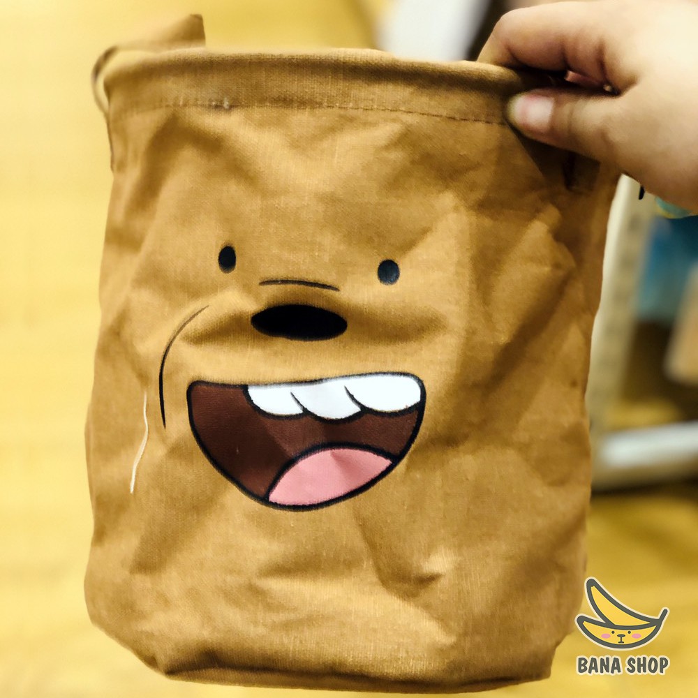 Thùng vải, giỏ đựng đồ có thể xếp gọn mặt anh em gấu Bare Bear Chúng tôi đơn giản là gấu