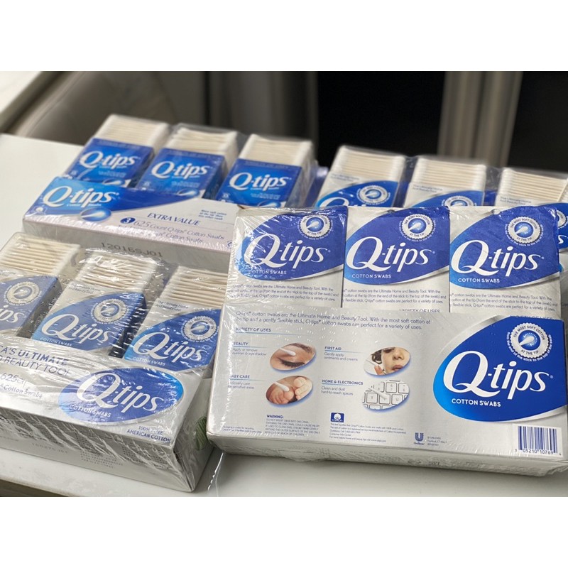 Bông ngoáy tai, makeup, tăm bông Q-tips