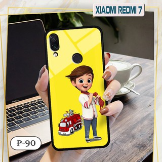 Ốp lưng kính 3D Xiaomi Redmi 7-cute