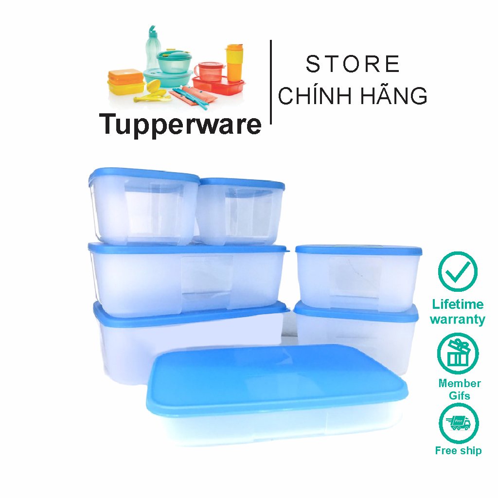 Bộ hộp trữ đông Freezermate Fit Set 7 hộp - Tupperware nhựa nguyên sinh