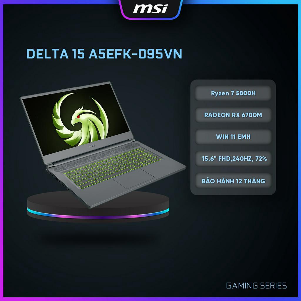 MSI Laptop Gaming Delta 15 A5EFK-095VN|R7-5800HX|RX 6700M|DDR4 16GB|512GB SSD|15.6" FHD,240Hz