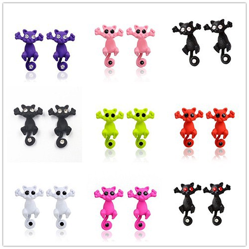 Khuyên tai hình chú mèo 3D độc đáo