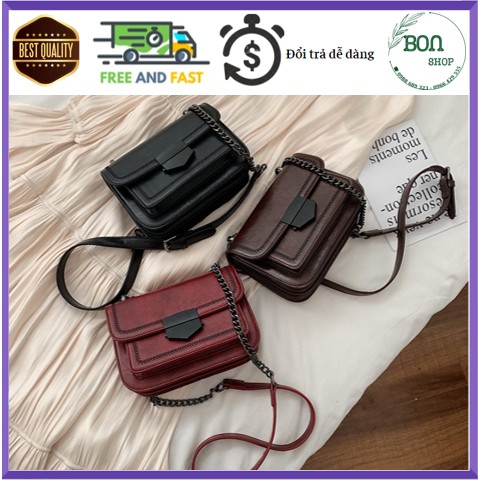 Túi đeo chéo nữ, giỏ đeo chéo thời trang phong cách hàn quốc chất liệu Da PU cao cấp size 21
