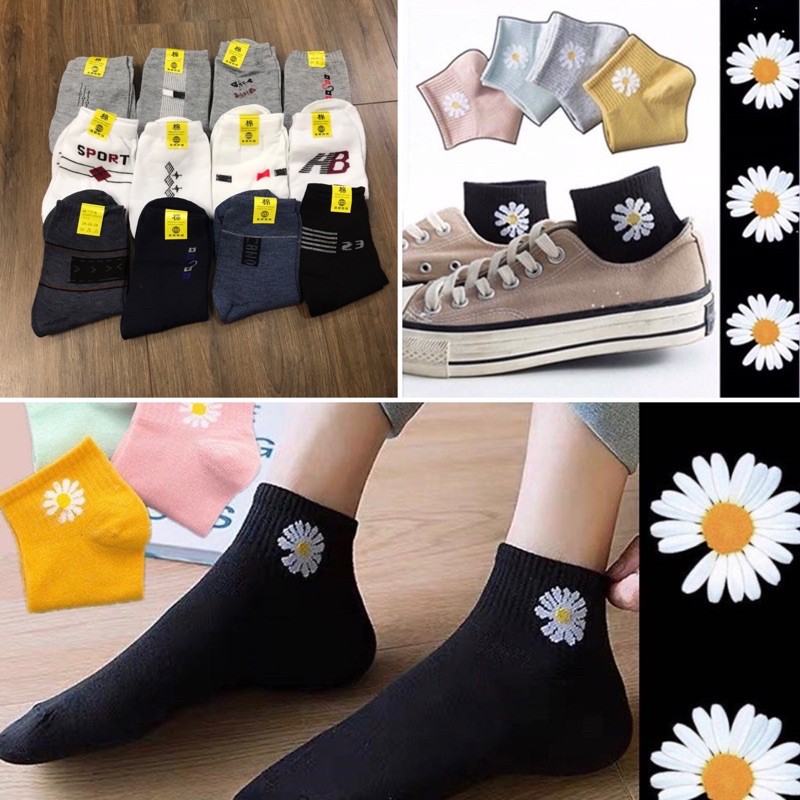 COMBO 2 ĐÔI Vớ - Ulzzang Unisex cotton 100% cổ trung cực chất