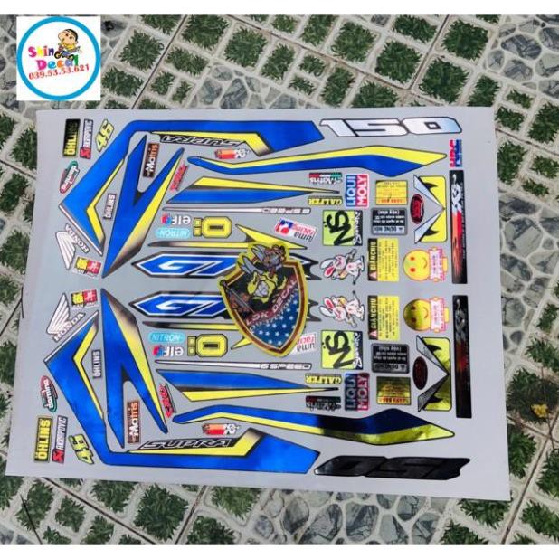 Tem rời winner 150 Crom chính hãng cao cấp ko bay màu