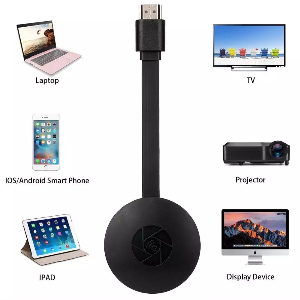 Thiết Bị Kết Nối Wifi Không Dây 2.4G 1080P MiraScreen G2 HDMI-Compatible Miracast Cho Android IOS YouTube Cromecast Sang HDTV Dongle