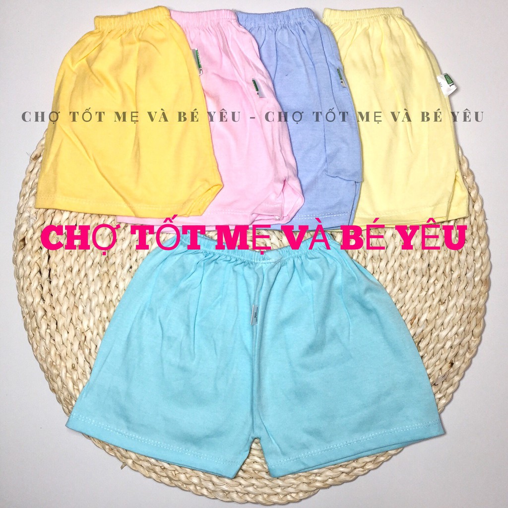 Set 5 Quần Ngắn Cho Bé Sơ Sinh Cotton Màu Mặc Mát Cho Bé