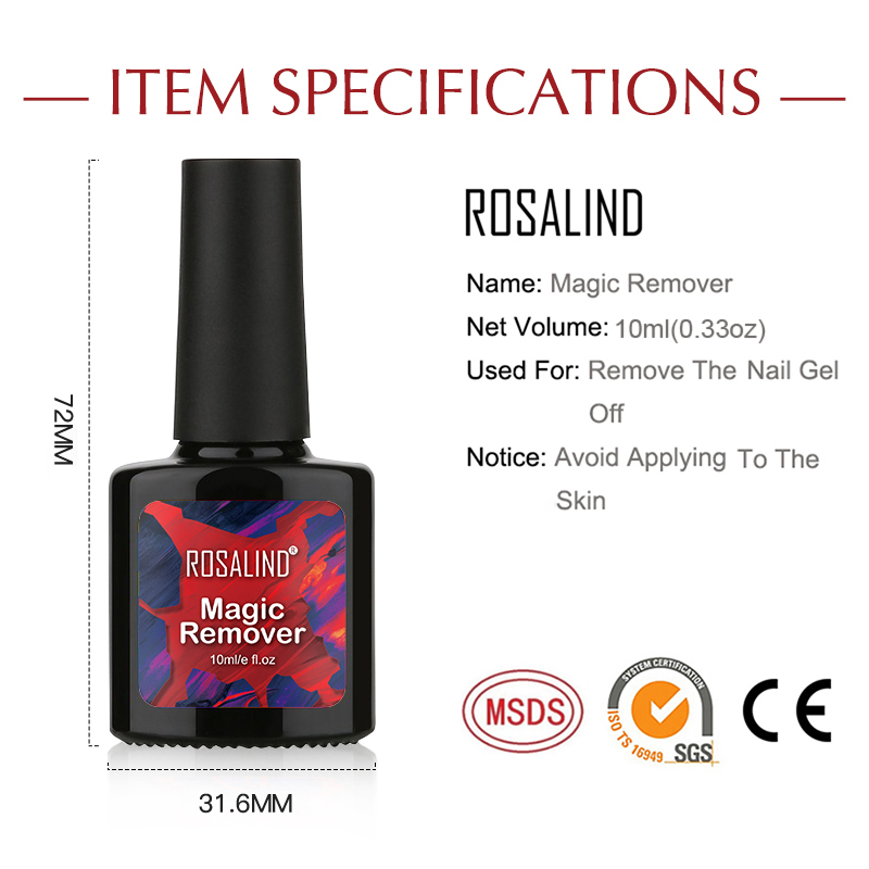 [Hàng mới về] Dung dịch tẩy sơn móng tay Rosalind 10Ml