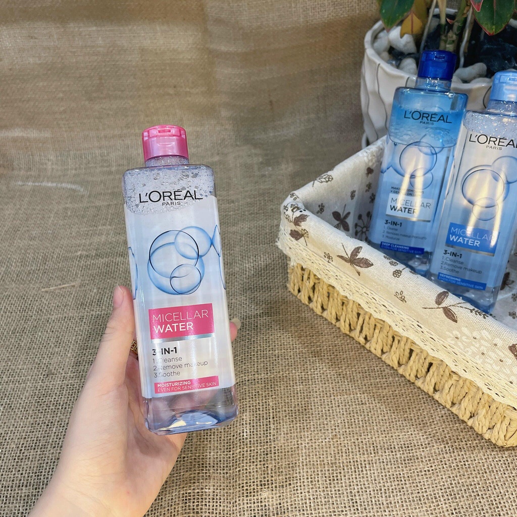 Nước Tẩy Trang Loreal 400ml - Nước tẩy trang cho mọi loại da L'Oreal Paris 3-in-1 Micellar Water 400ml