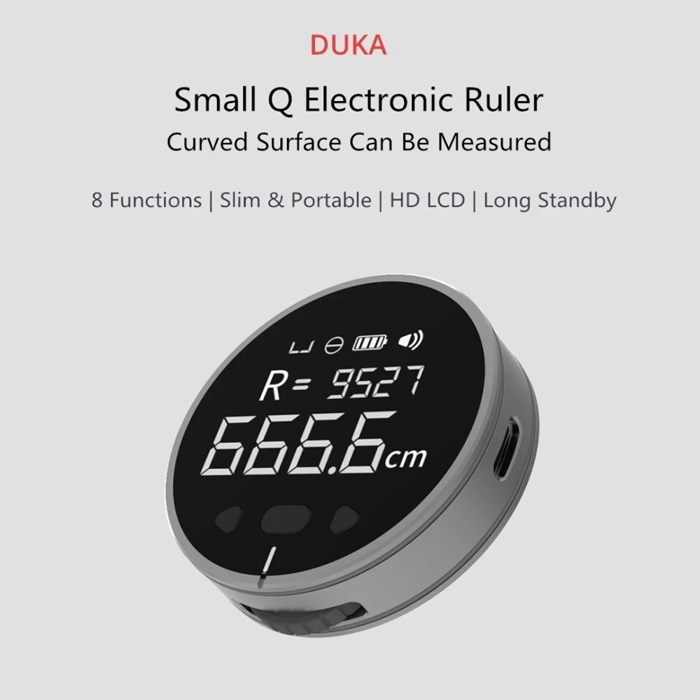 Xiaomi Youpin Thước Điện Tử Đo Khoảng Cách   Duka Màn Hình LCD HD 8 Chức Năng Nhỏ Gọn Chuyên Dụng