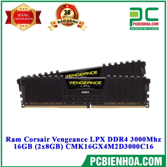 RAM CORSAIR VENGEANCE LPX DDR4 3000MHZ 16GB (2X8GB) CMK16GX4M2D3000C16