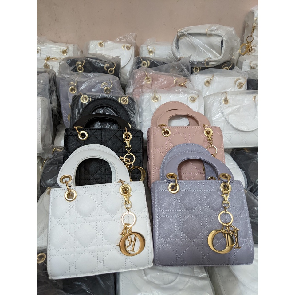 Túi xách nữ đeo chéo, túi đeo chéo nữ đi chơi, túi Dior da lì size 18