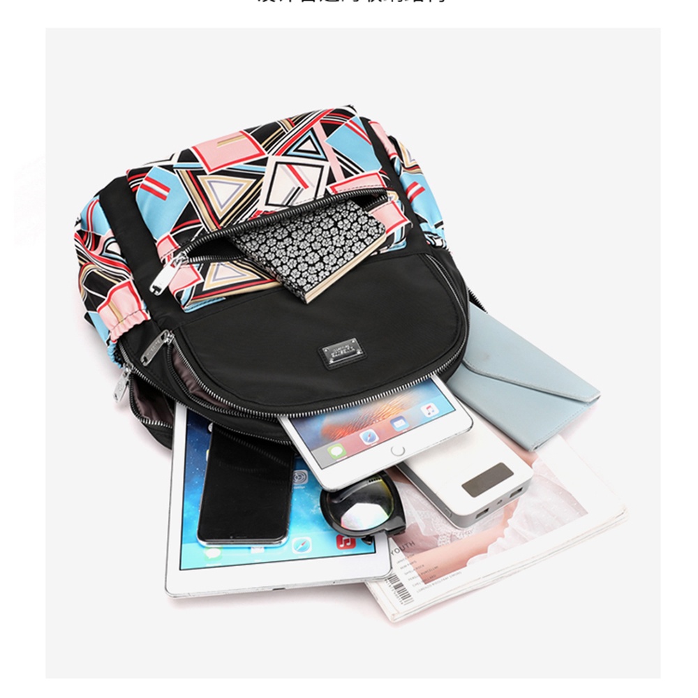 Ba Lô Nữ Nhỏ Gọn Phong Cách Hàn Quốc, Nhiều Ngăn, Chống Thấm Nước, Đựng Vừa Giấy A4 Và Ipad