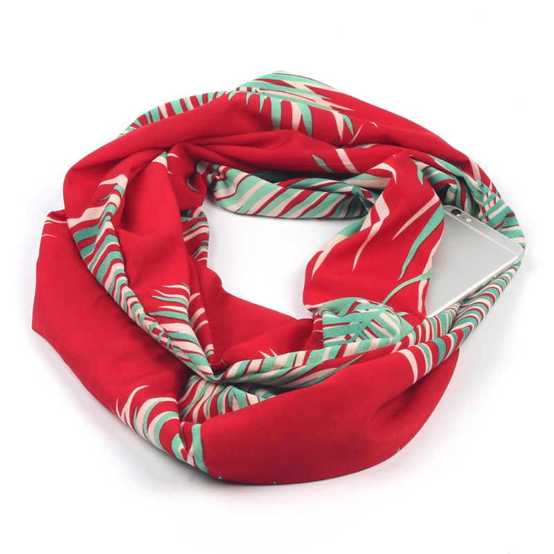 Khăn Choàng Cổ Hai Lớp Ẩn Có Khóa Kéo 180x50cm Cho Nữ