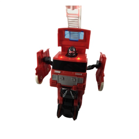 [Hàng Sẵn] Đồ Chơi Xe Cứu Hỏa Biến Hình Robot KINPOW Phát Sáng Phát Nhạc Vui Nhộn, Còi Hú Khẩn Cấp