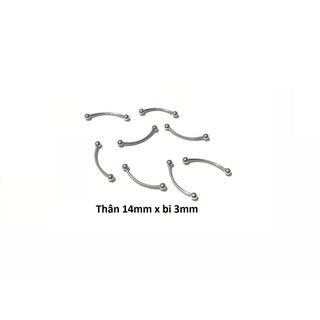 khuyên xỏ tai , xỏ mày cao cấp / thép y tế