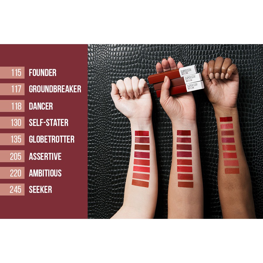 SON KEM LÌ MAYBELLINE 16H LÂU TRÔI 5ML SUPER STAY MATTE INK LIPSTICK (CITY EDITION) | BigBuy360 - bigbuy360.vn