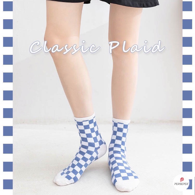 Tất cổ cao nữ nam chất vải Hàn mát thoáng khí  vớ cổ cao phong cách teen cá tính thun cotton ESHOP